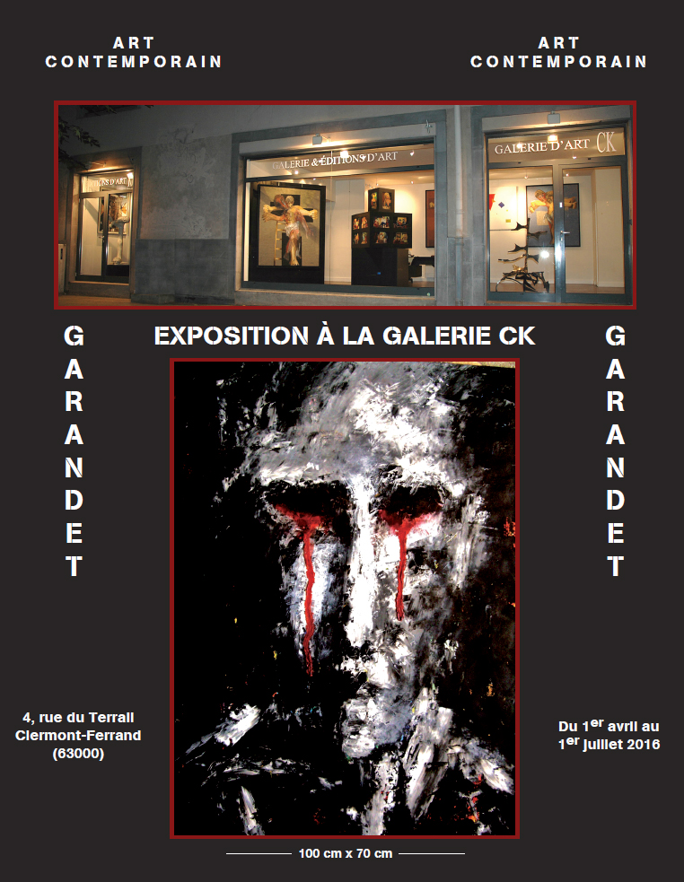 1re de couverture Dominique Garandet  la galerie CK