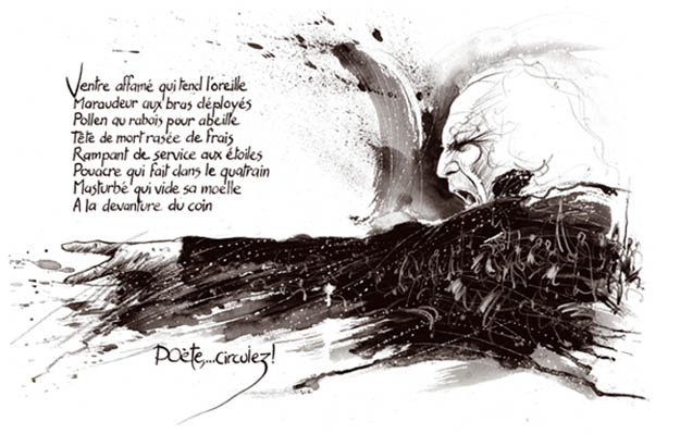Illustration de Jos CORREA sur un texte de Lo Ferr - Pote vos papiers